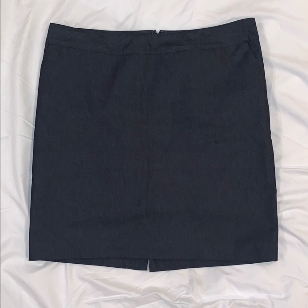 Denim pencil skirt
